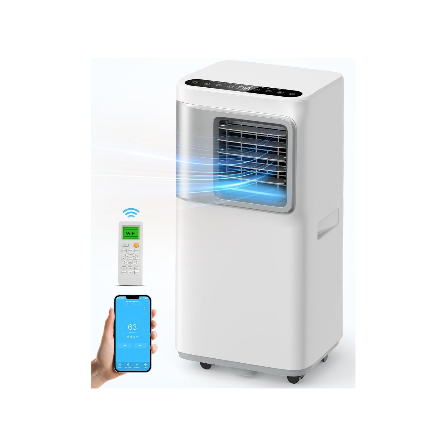 16000 BTU 5-in-1 Portable AC Unit with Fast Cooling & Dehumidifier