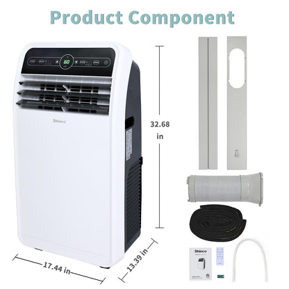 Shinco 12000 BTU Portable Air Conditioner with Cooling & Sleep Timer