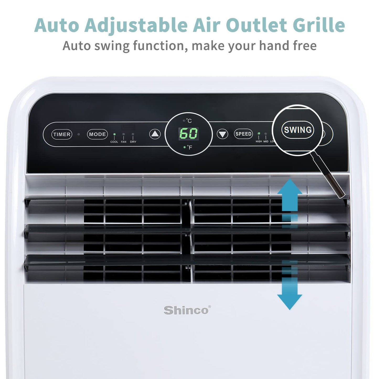 Shinco 12000 BTU Portable Air Conditioner with Cooling & Sleep Timer