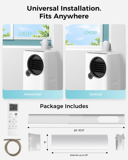 16000 BTU Smart Portable Air Conditioner with WiFi App & Quiet Mode