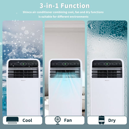 Shinco 12000 BTU Portable Air Conditioner with Cooling & Sleep Timer