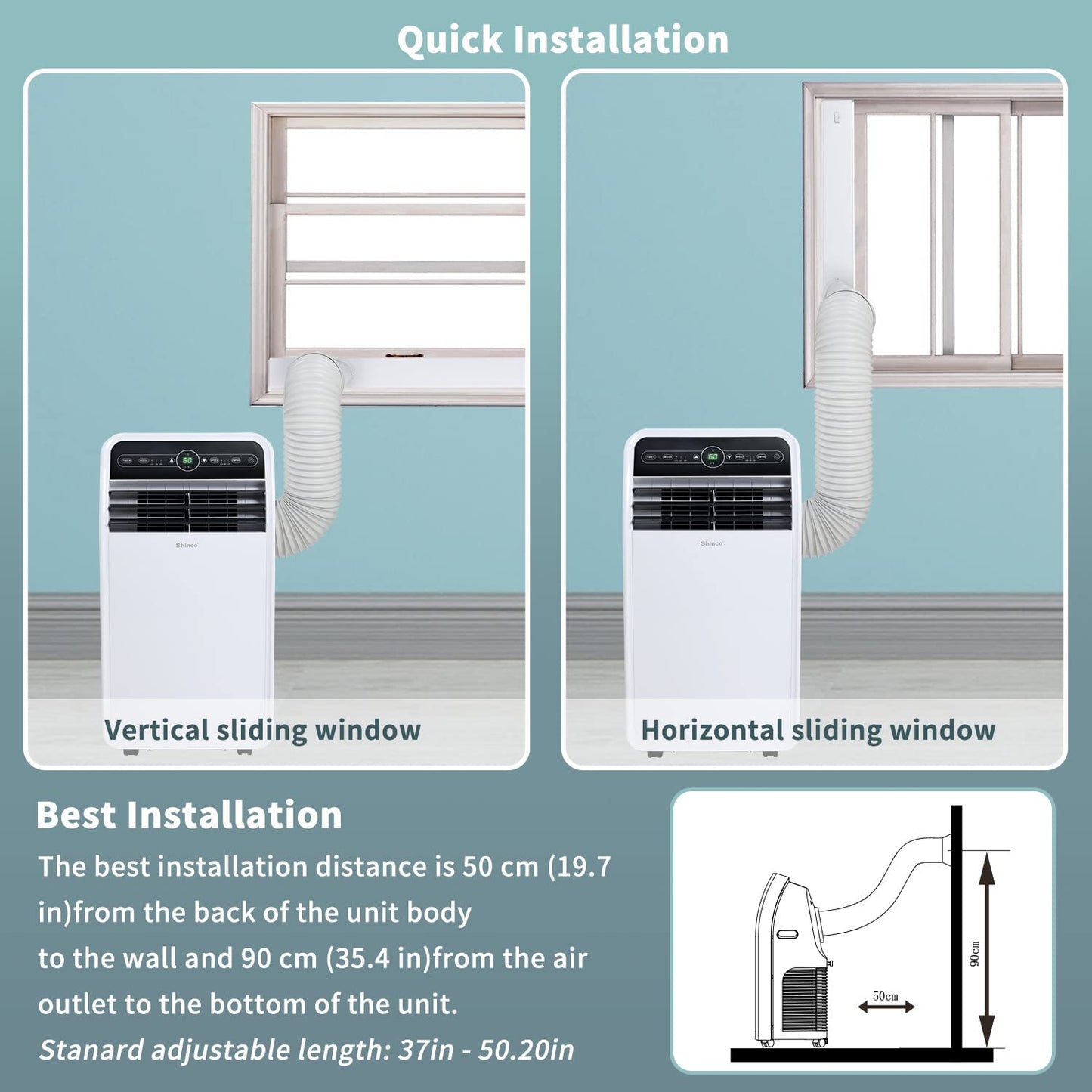 Shinco 12000 BTU Portable Air Conditioner with Cooling & Sleep Timer