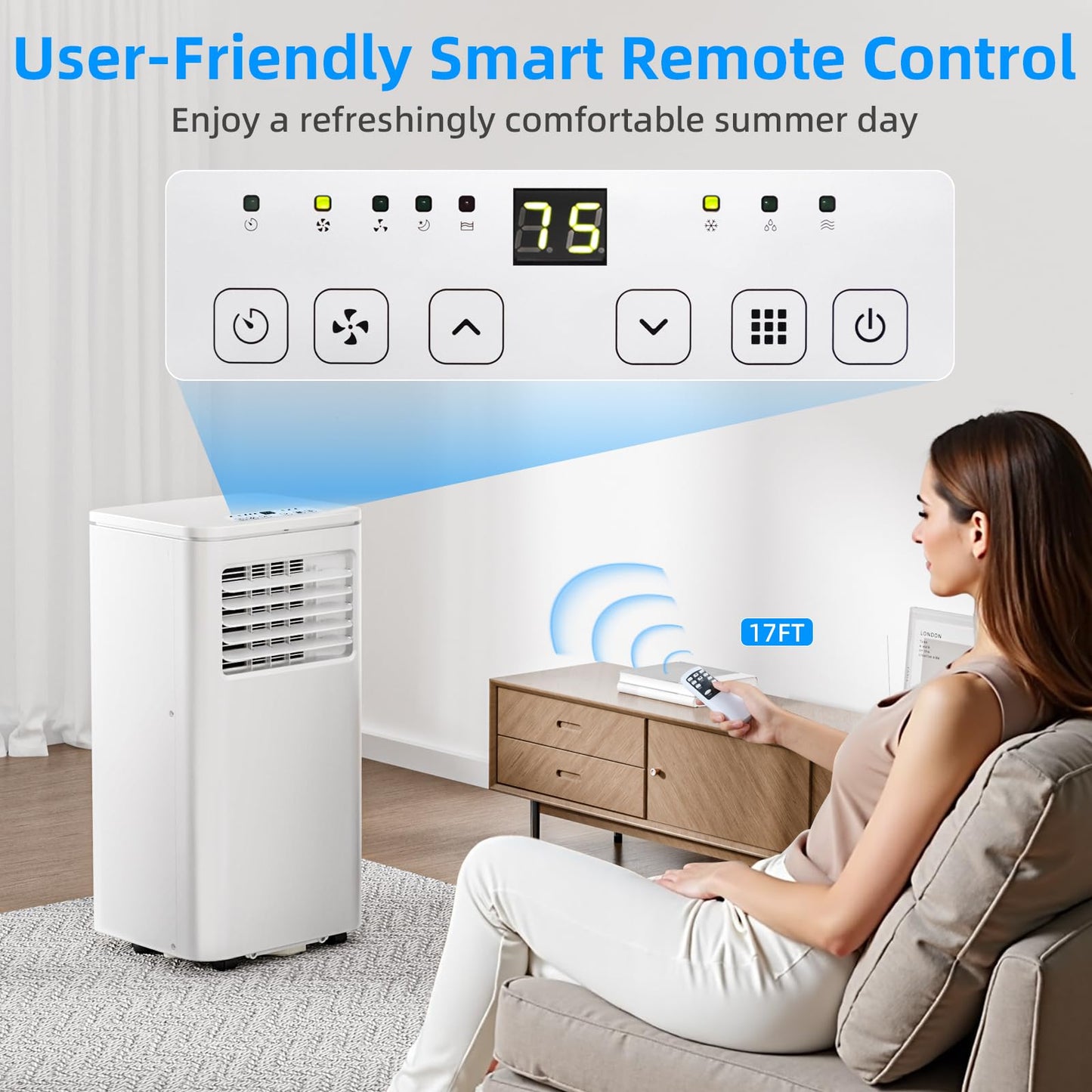 Antarctic Star 4-in-1 Portable Air Conditioner with Cooling & Dehumidifier