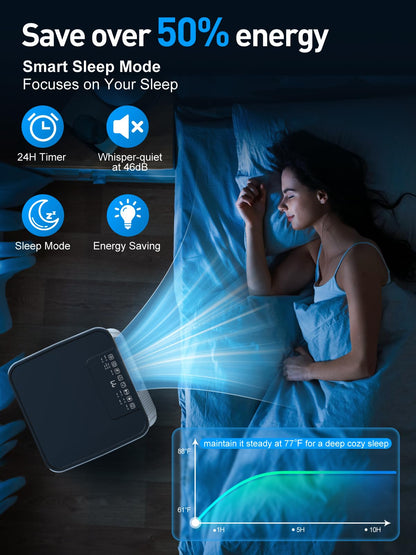 2026 Upgraded 10000 BTU Portable Air Conditioner for Bedrooms & Kitchens