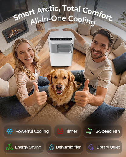 16000 BTU 5-in-1 Portable AC Unit with Fast Cooling & Dehumidifier