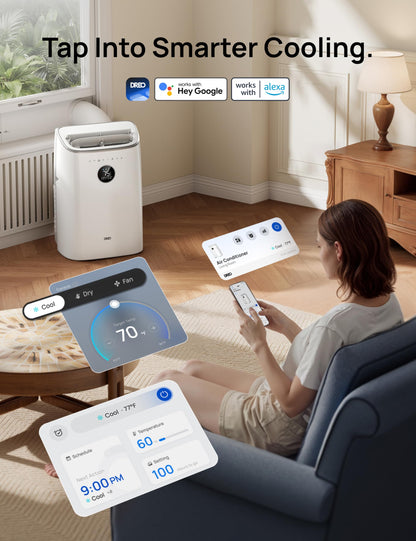 DREO 318S Smart Portable Air Conditioner 8000 BTU for Small Rooms