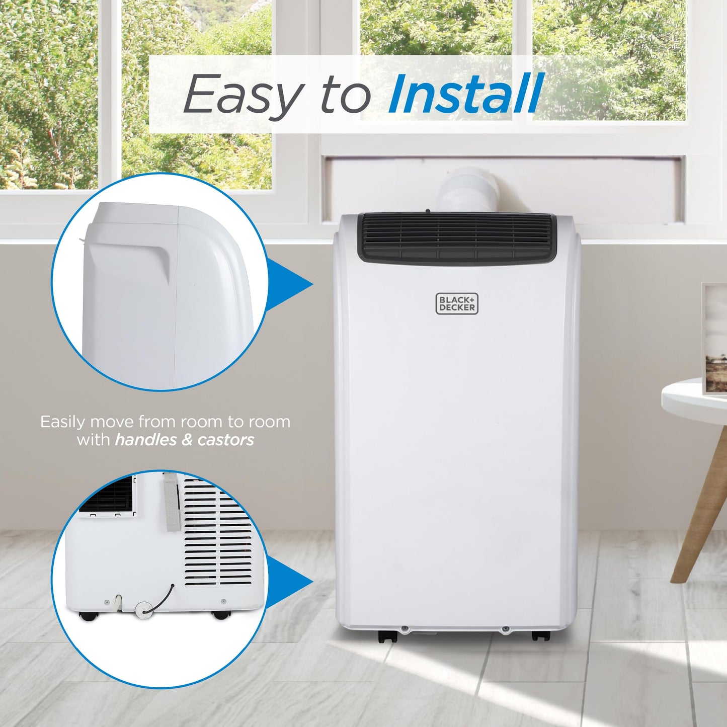 BLACK+DECKER Smart 12000 BTU Portable AC for Large Bedrooms & Offices