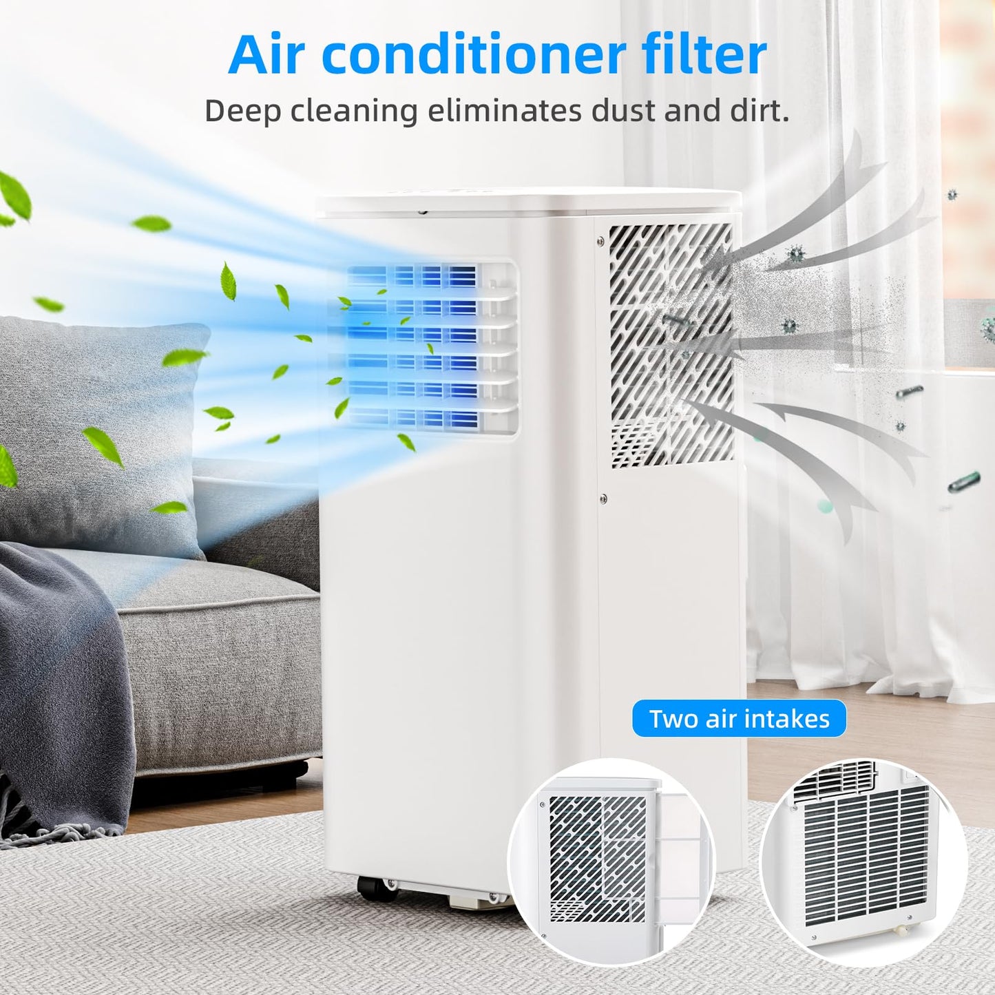 Antarctic Star 4-in-1 Portable Air Conditioner with Cooling & Dehumidifier