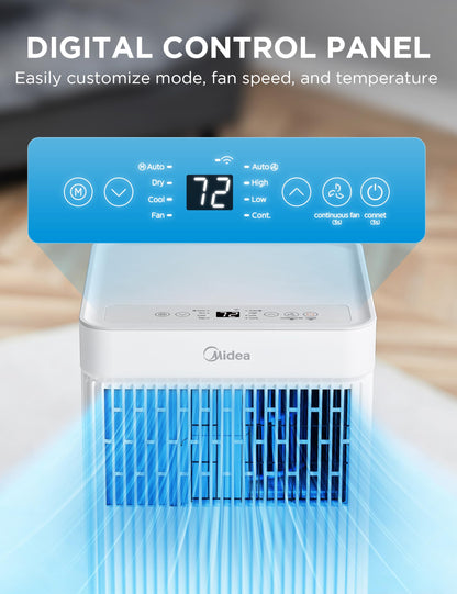 Midea 8500 BTU Smart Portable Air Conditioner with Fan & Dry Mode