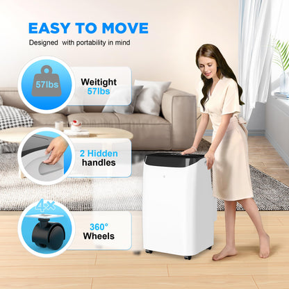 Humhold 12000 BTU Portable AC Unit with Smart Sleep & Dehumidifier
